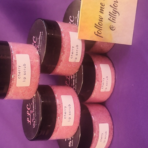 Edible Cherry Lip Scrub - Handmade - Picture 2 of 4